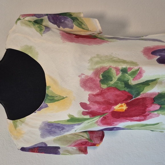 VTG Pastel Yellow Spring Floral Chic Maxi Dress Sz 14 Jeffrey & Dara Lined - Picture 3 of 9